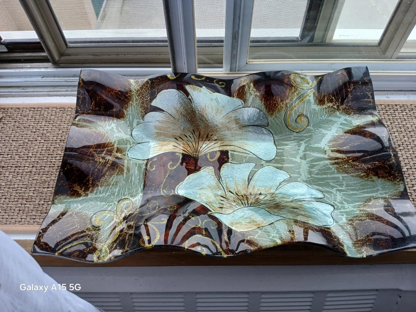 Decorative Glass Serving Tray
