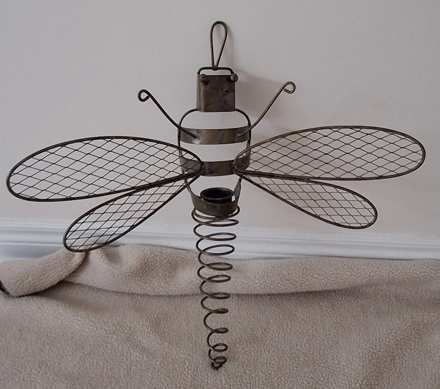 Metal Wire Dragonfly Candle Holder - photo 3