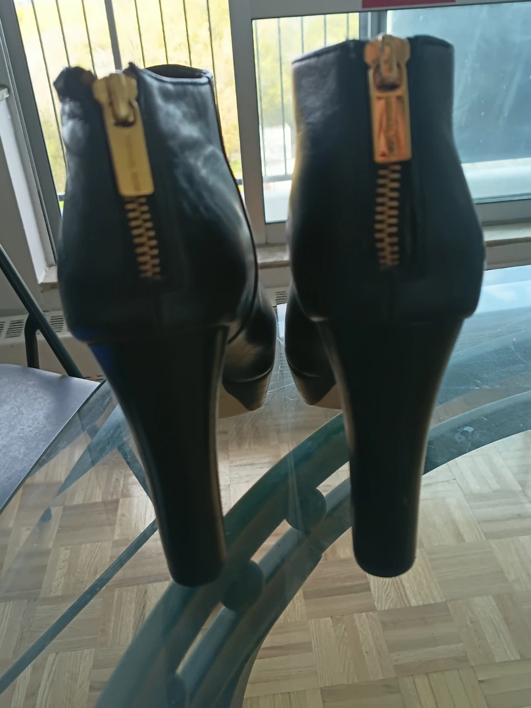 Michael Kors Black Leather Platform Ankle Boots - photo 2