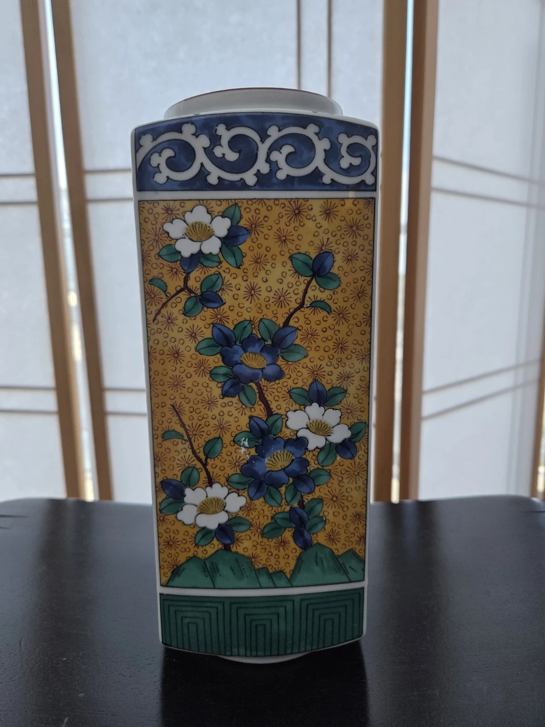 Decorative Vase with Floral Design