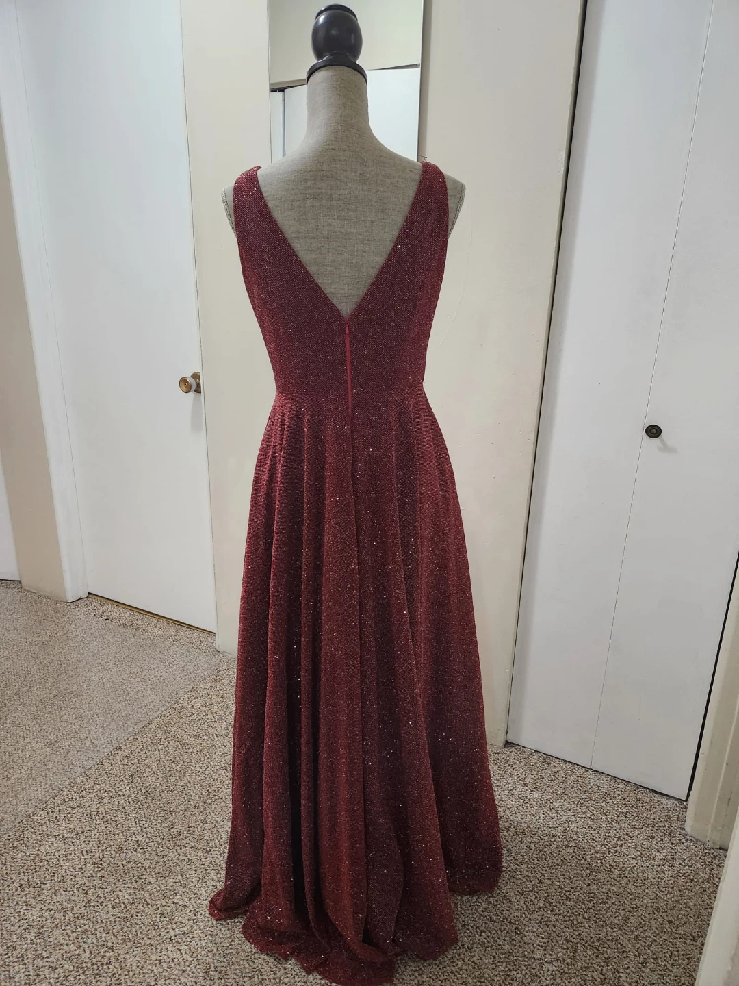 Sparkly Red A-Line Gown - photo 2