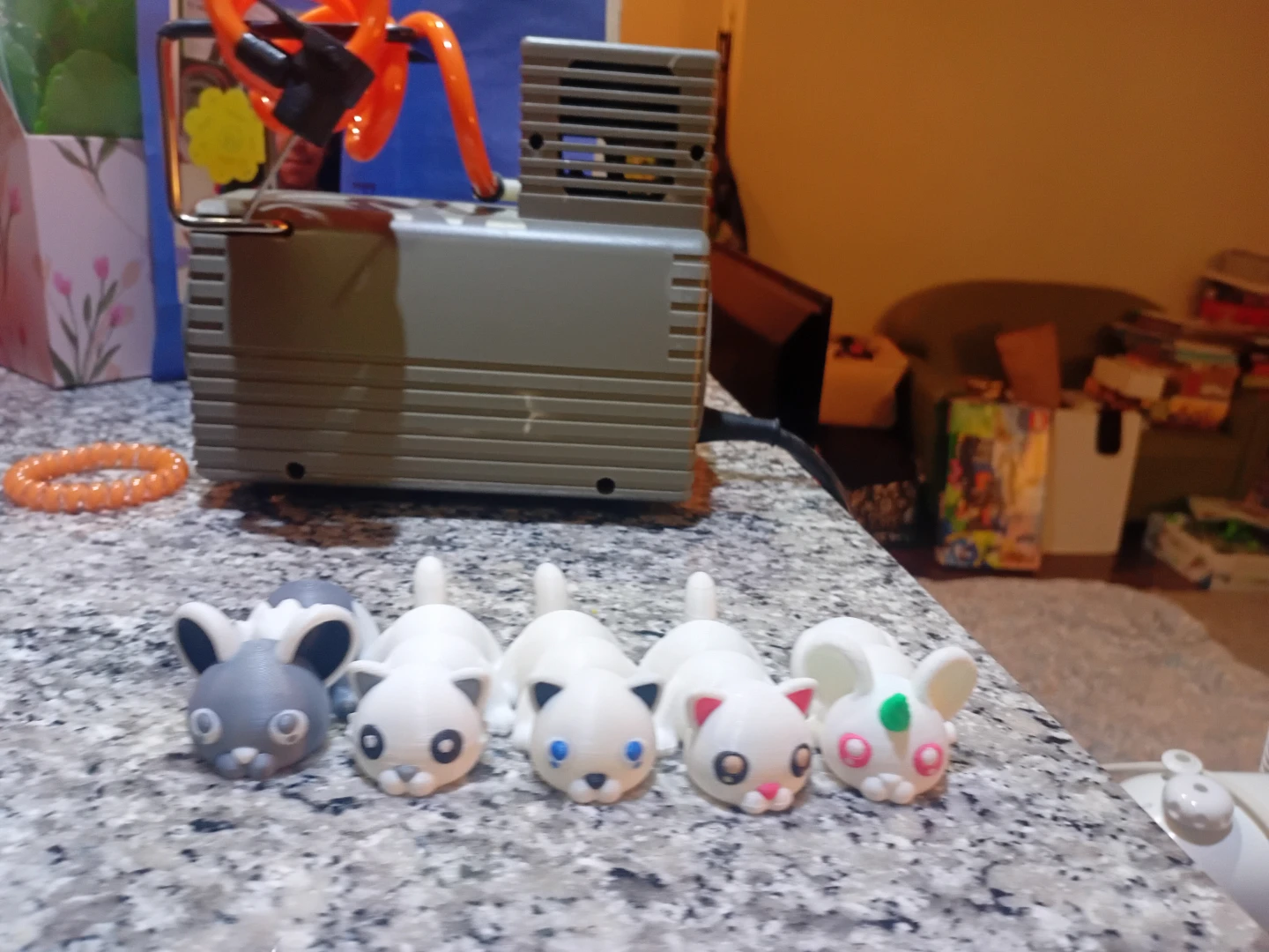 Set of 5 Cat Figurines