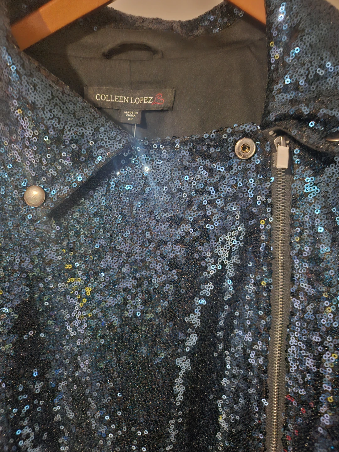 Colleen Lopez Sequin Moto Jacket - photo 2