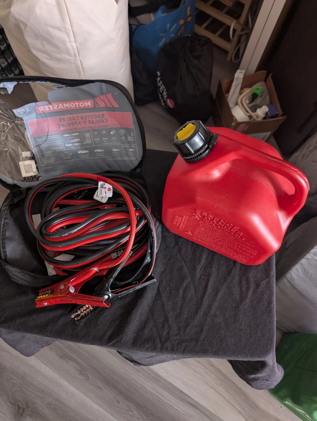 5-Piece: Cables + Gas Can + air filter + kit + floor mats