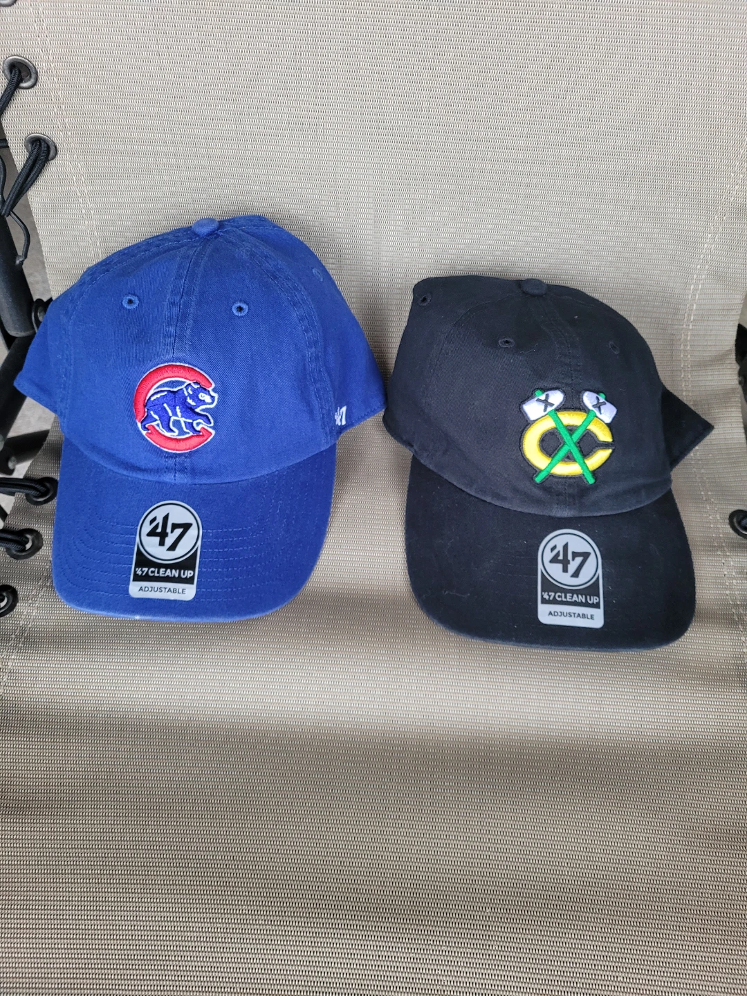 47 Brand NHL Baseball Caps - Chicago Blackhawks & Cubs