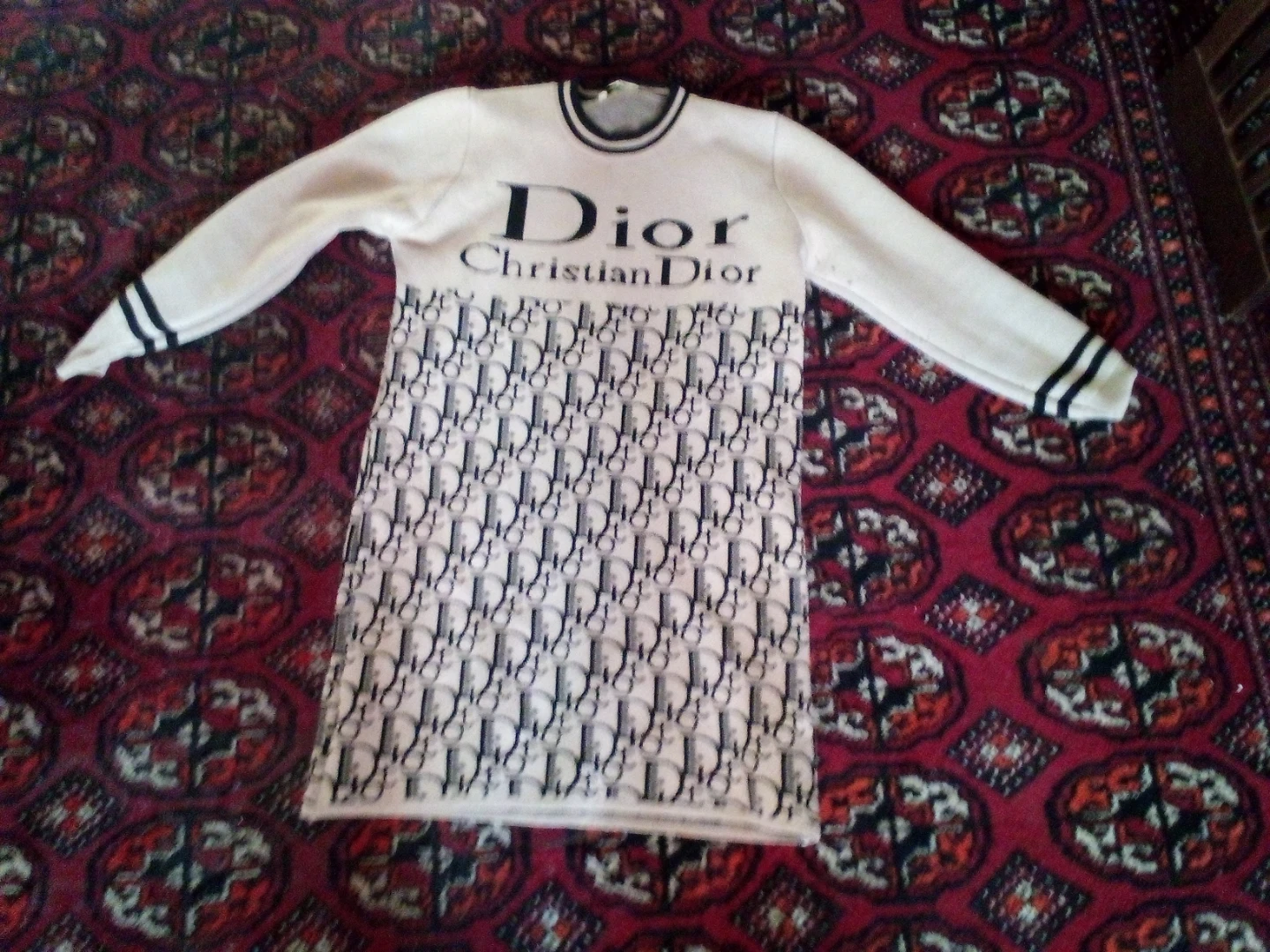 Christian Dior all-over logo sweater dress