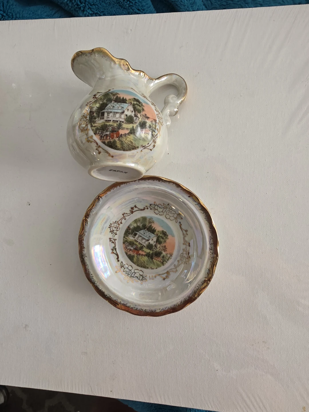 Small Decorative Pitcher and saucer - Made in Japan - photo 2