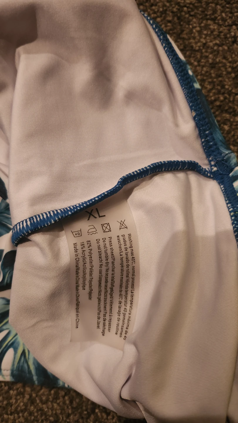 B2PRITY Women's Blue Tropical Print Tankini Swimsuit XL - photo 4