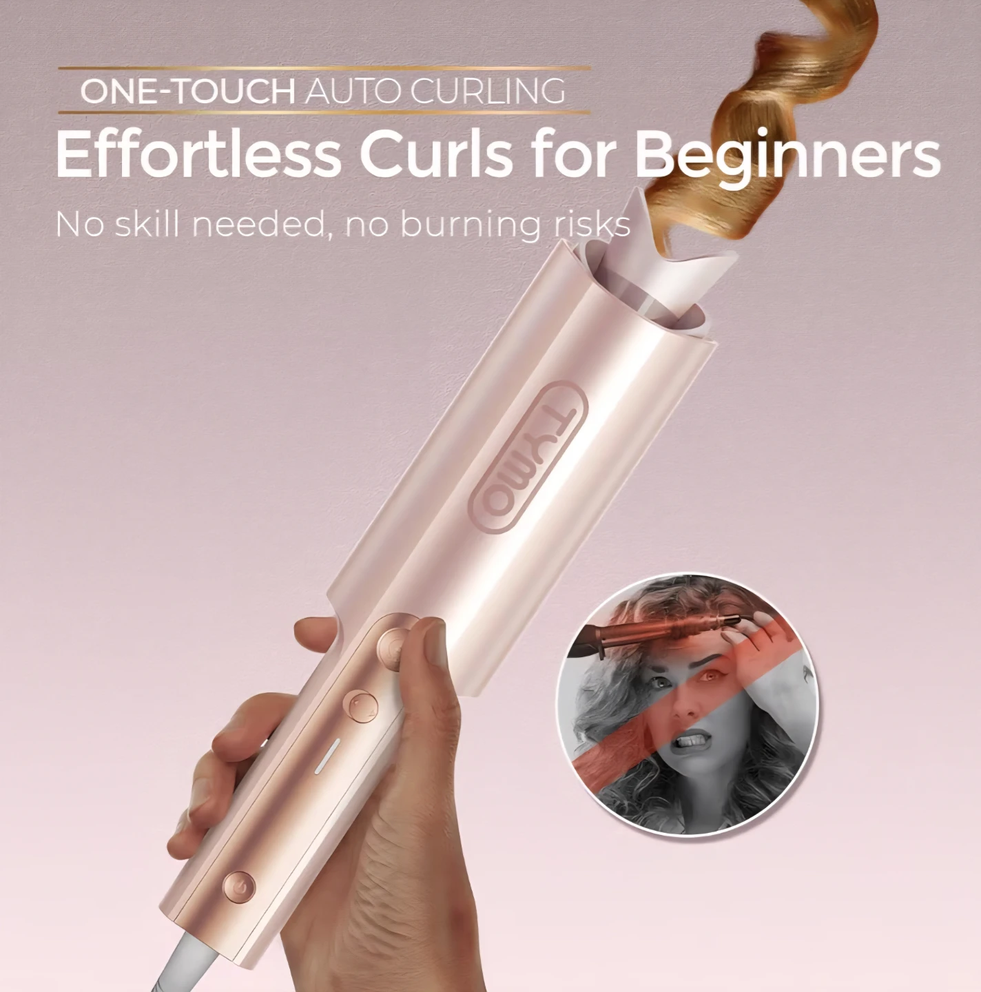 TYMO Upgraded CurlPro Plus Automatic Rotating Hair Curler - photo 2
