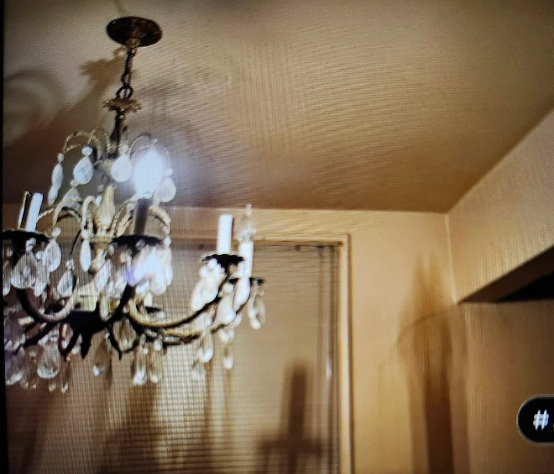 Crystal Chandelier, metal & gold