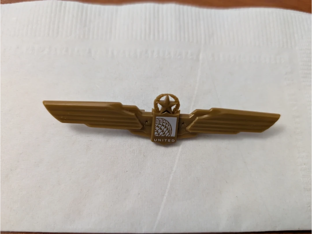 United Airlines Flight Attendant Wings Pin Collectible