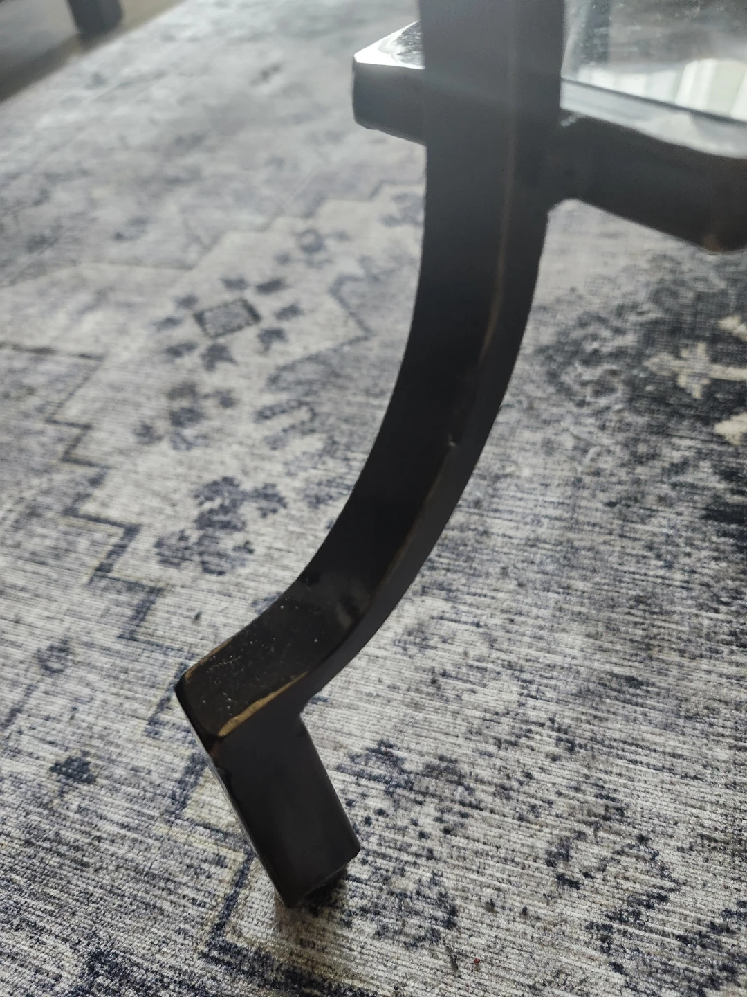 Glass Top Metal Coffee and Side Table - photo 4