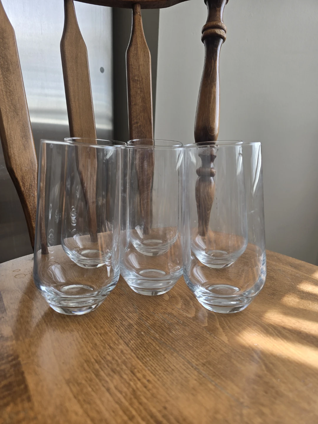 Set of 6 Clear Drinking Glasses