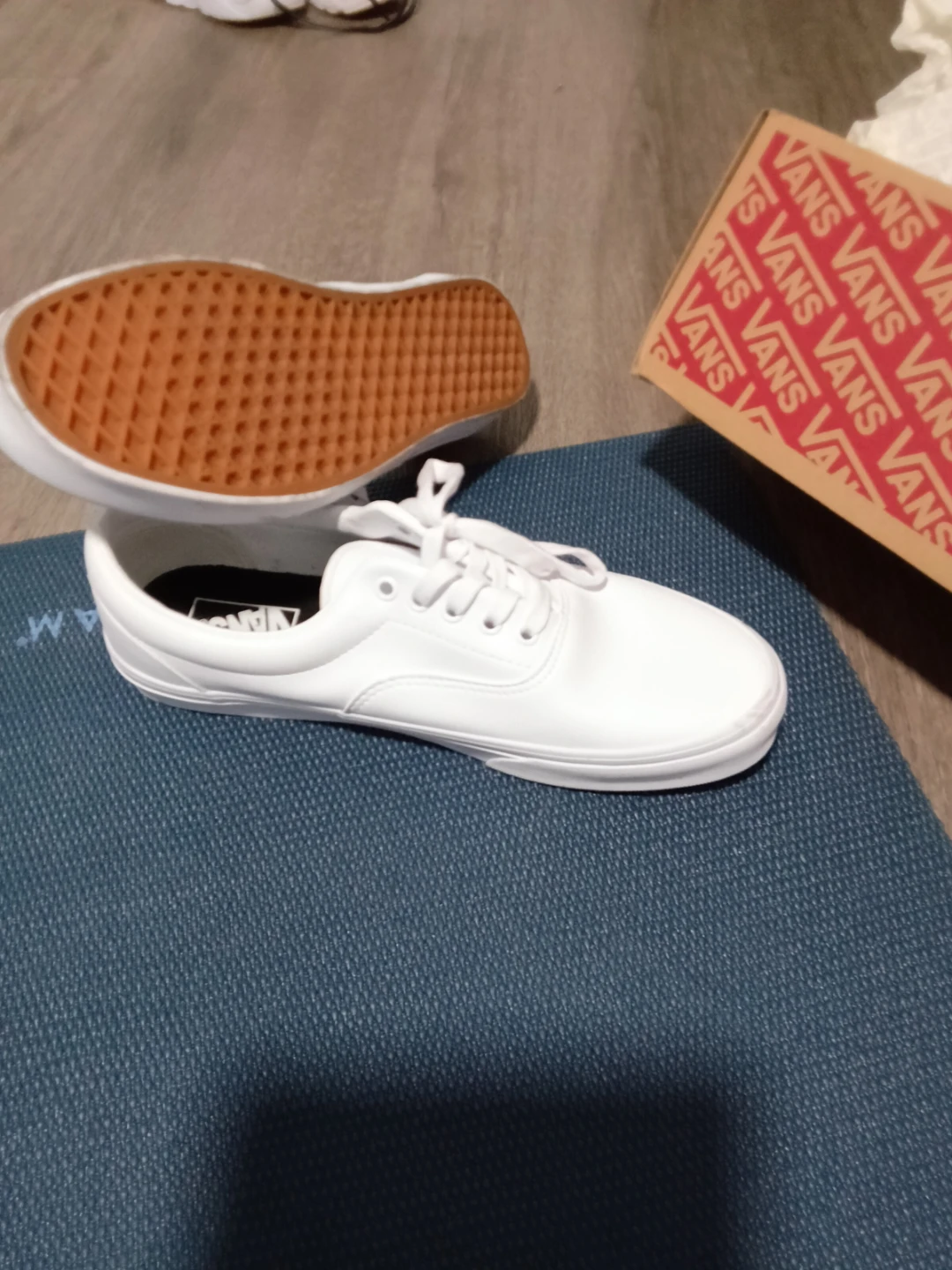 Vans White Canvas Lace-Up Sneakers