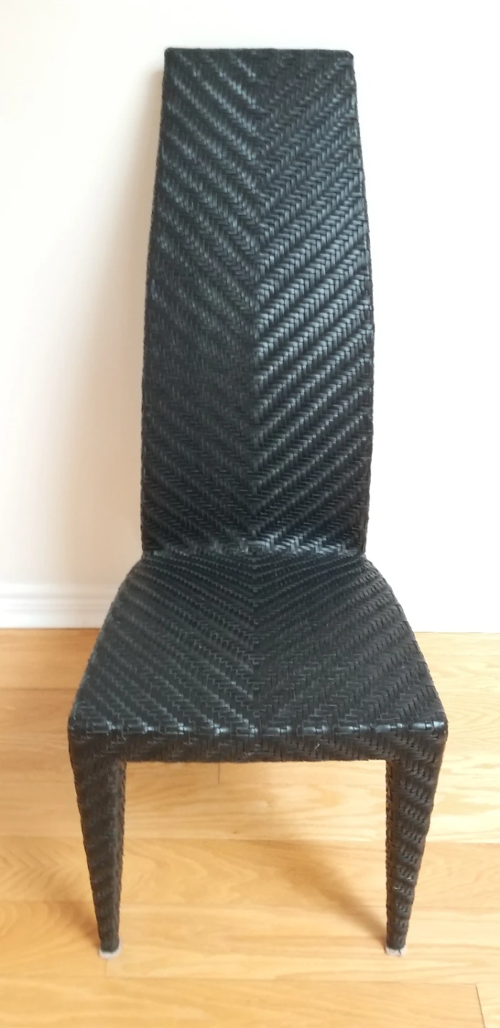 Black Wicker Dining Chair - photo 2