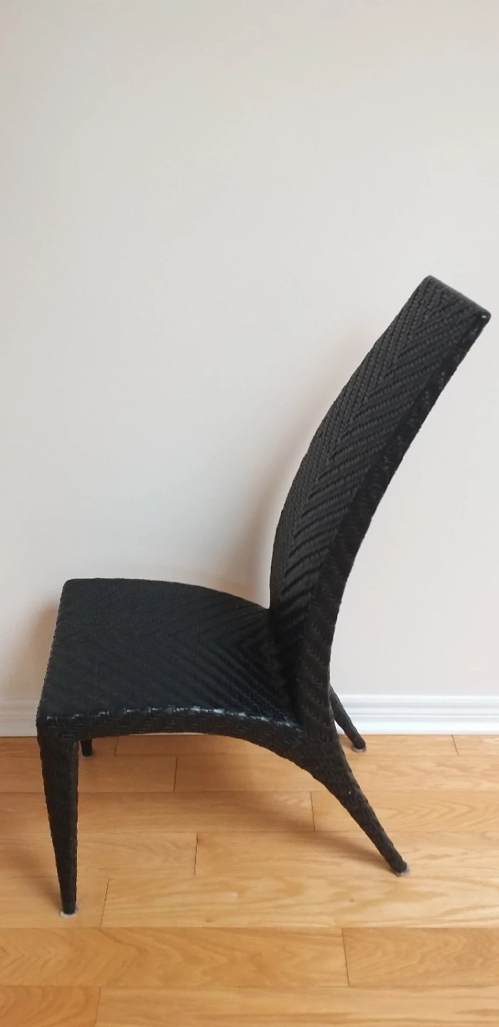 Black Wicker Dining Chair - photo 3