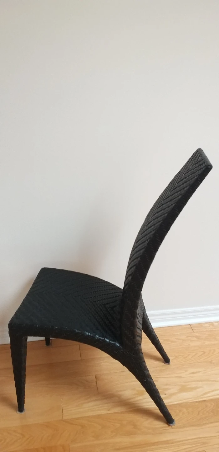 Black Wicker Dining Chair - photo 5