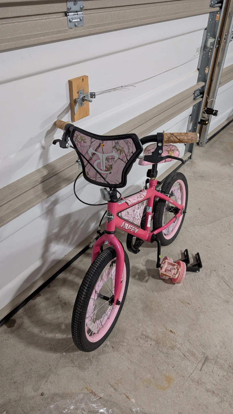 Pink Huffy Kids Bike with Training Wheels