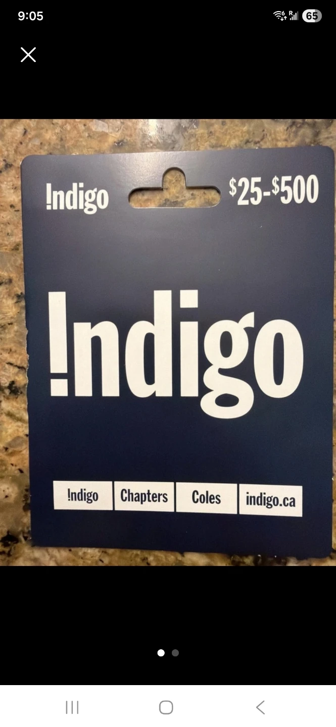 Indigo Gift Card $25