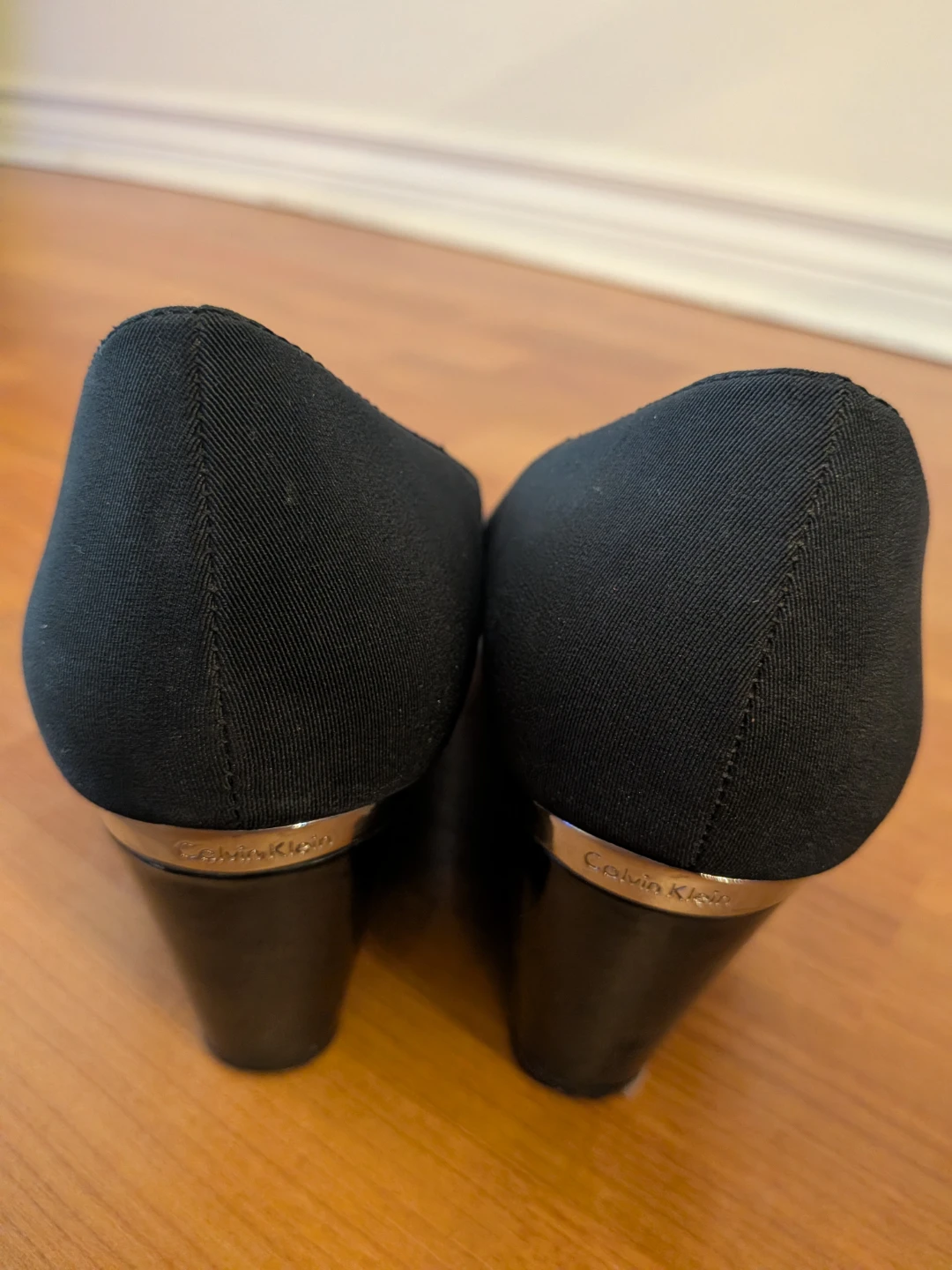 Calvin Klein Black Wedge Heels Size 9.5 - photo 2