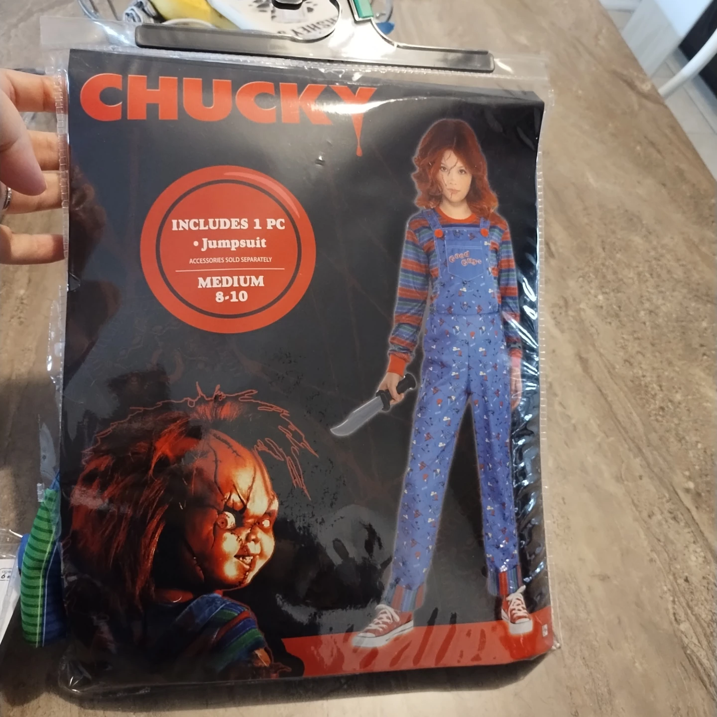 Chucky Jumpsuit Costume - Medium (8-10)