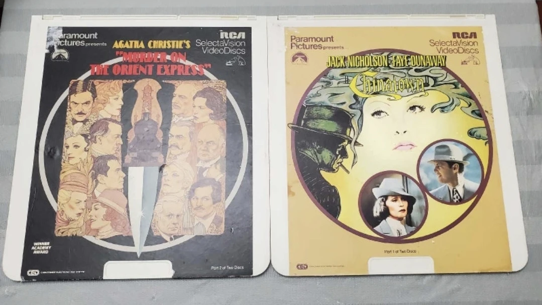 2 vintage RCA selectavision ced movies