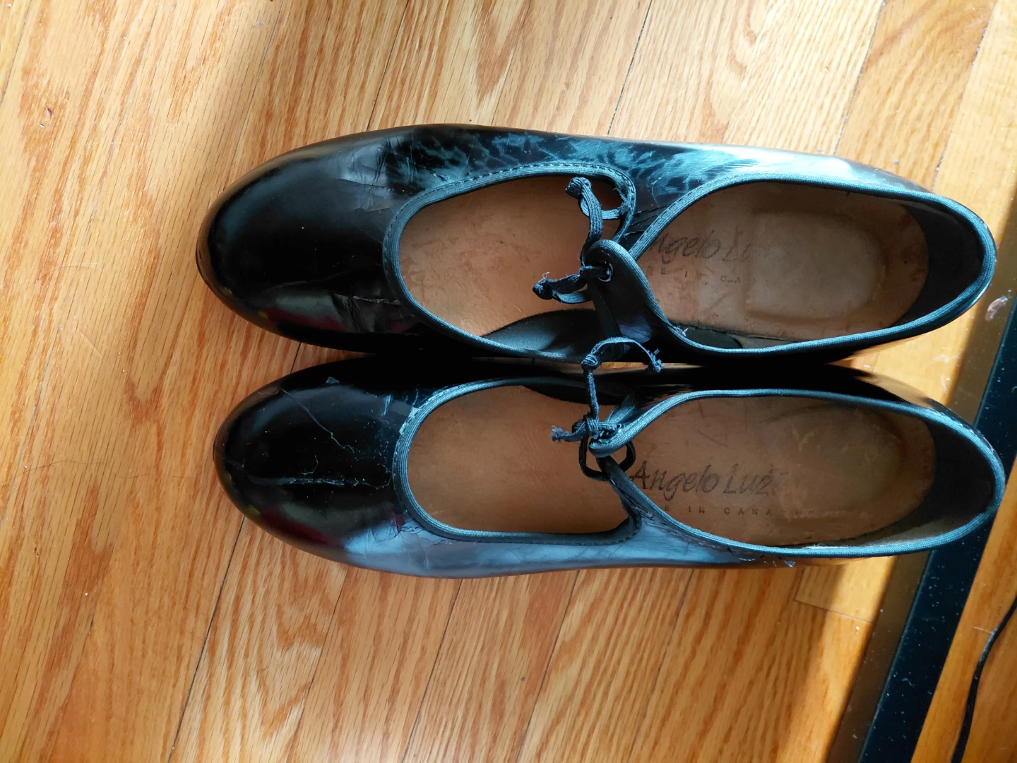 Adult Angelo Luzzi Black Patent Tap Shoes Ladies Size 7 to 8