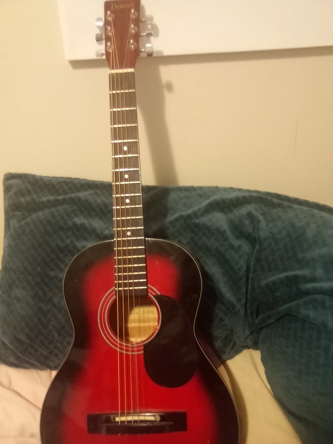 Denver Acoustic Guitar - Red/Black