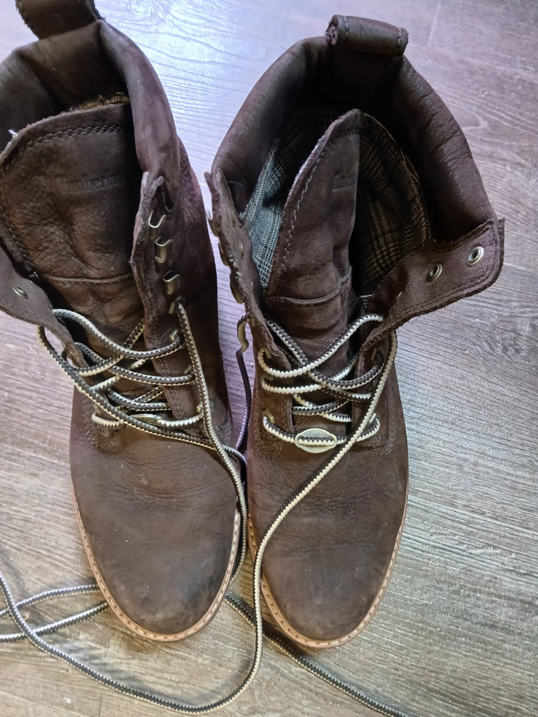 Timberland Brown Leather Lace-Up Boots