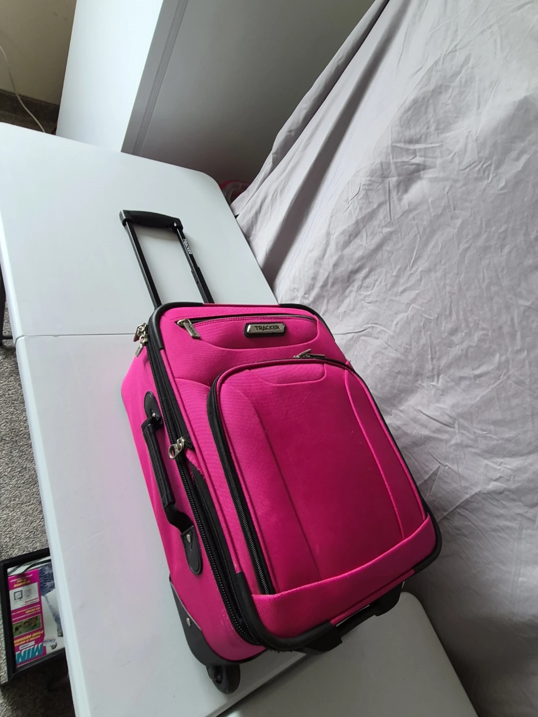 Tracker Rolling Suitcase - Bright Pink - photo 2