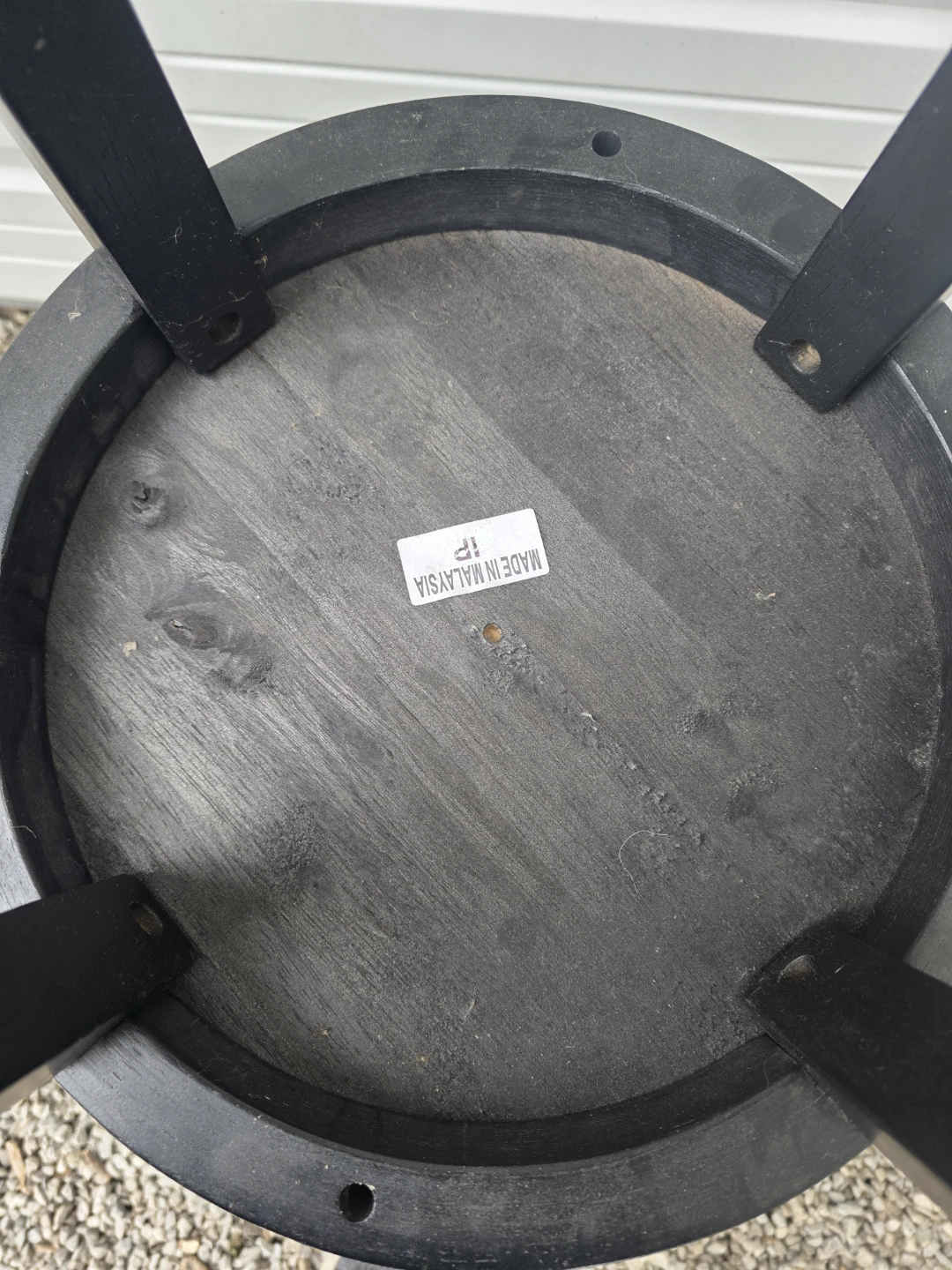 Black Wooden Bar Stool - photo 2