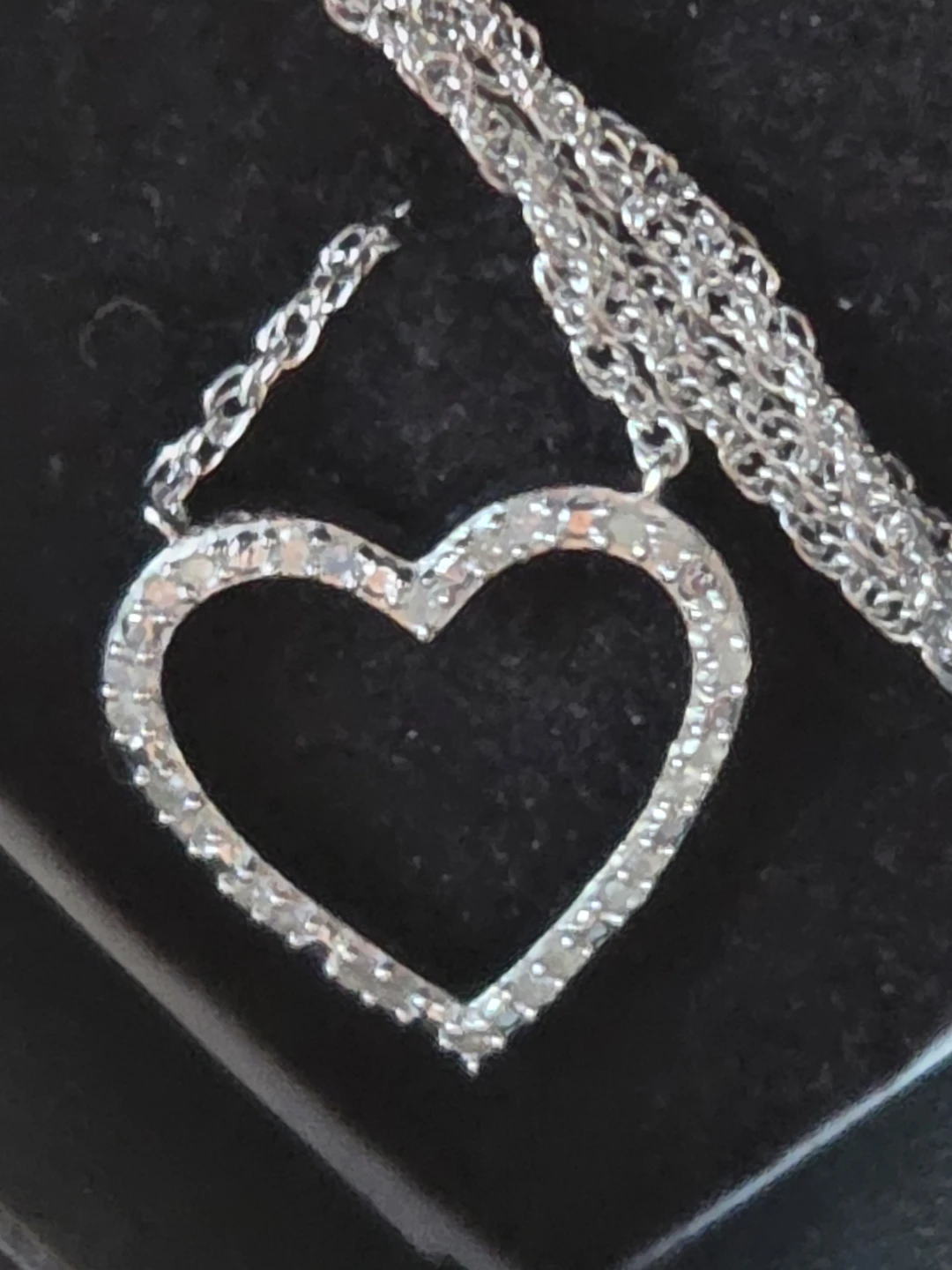 Diamond Heart necklace on sterling silver chain - photo 4