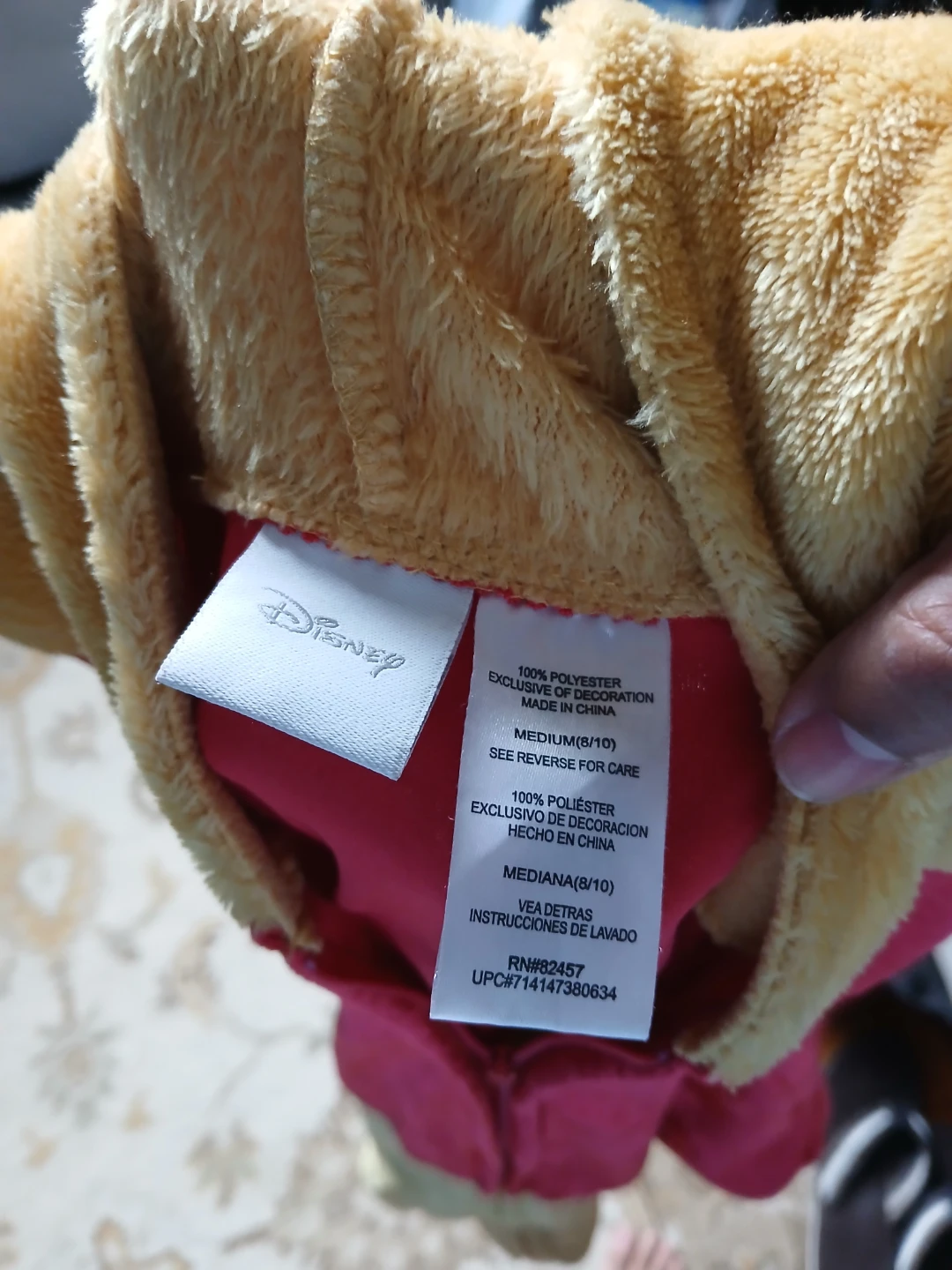 Disney Winnie the Pooh Fleece Hoodie Pajamas - Medium