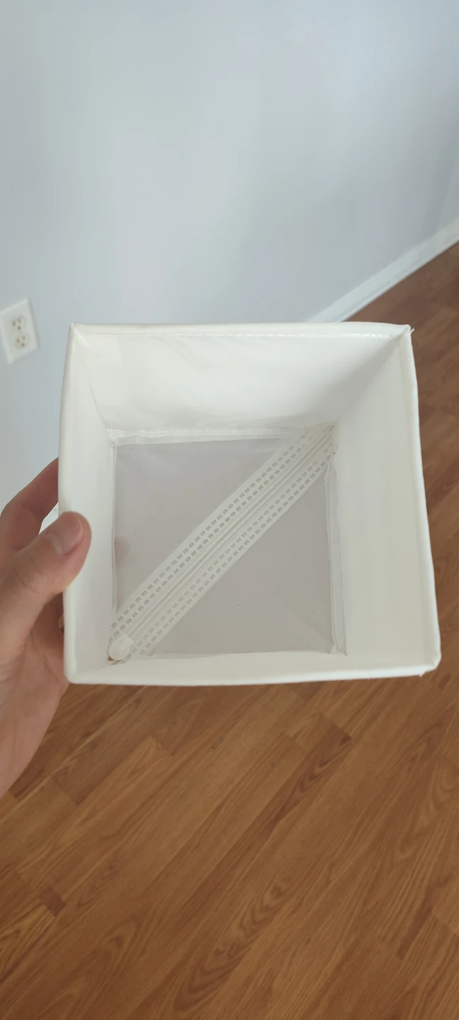 White Fabric Storage Bin - photo 2