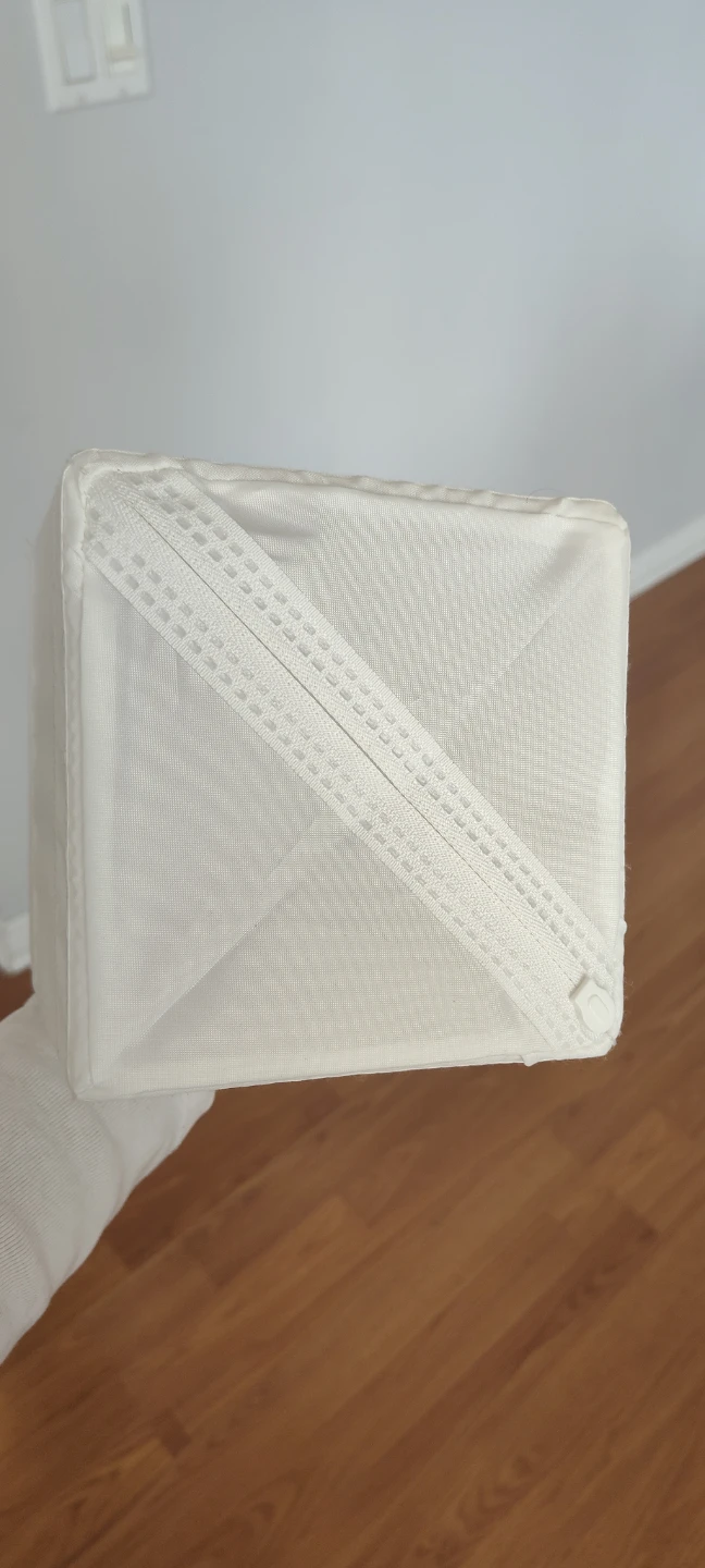 White Fabric Storage Bin - photo 3