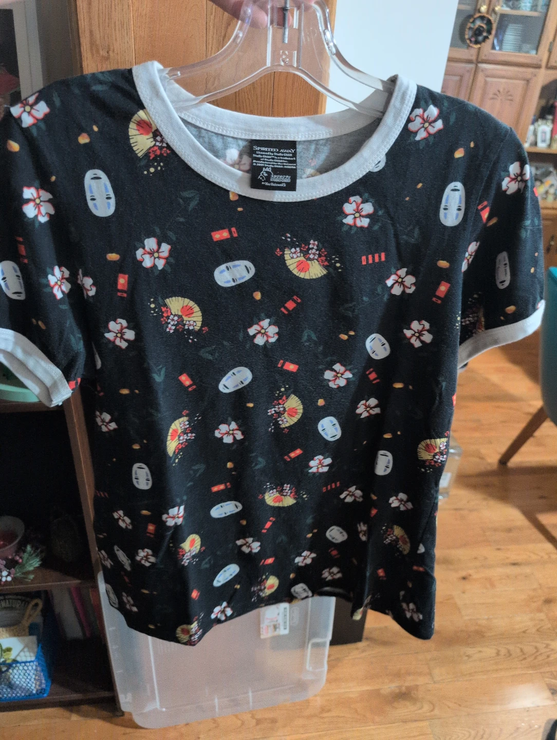 Spirited Away No-Face and Flower Print T-Shirt From Hot Topic
