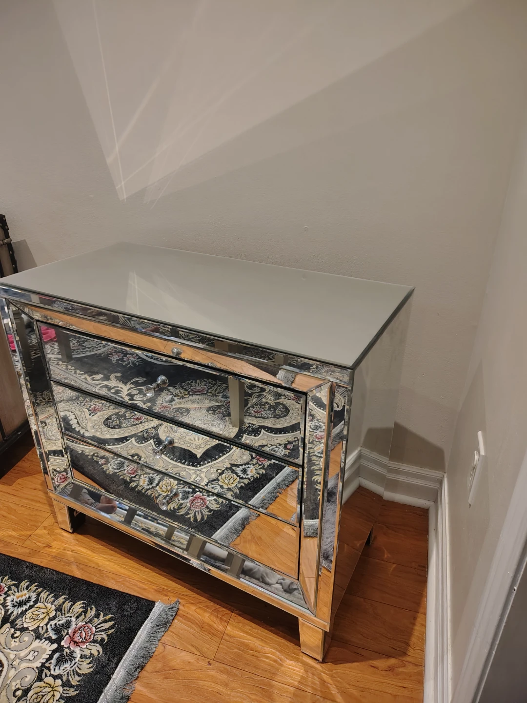 Mirrored 3-Drawer Chest