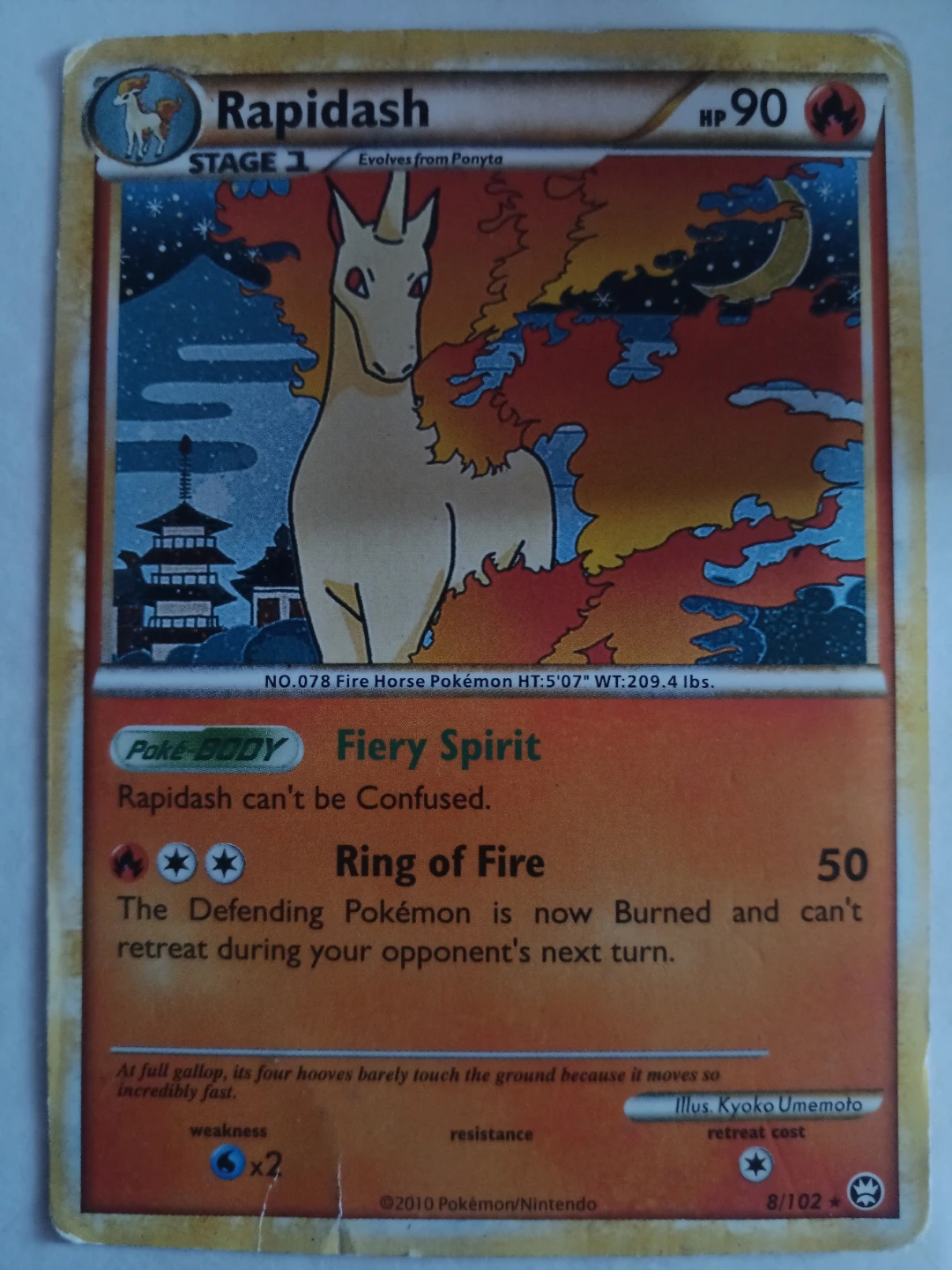 Pokemon Rapidash Trading Card