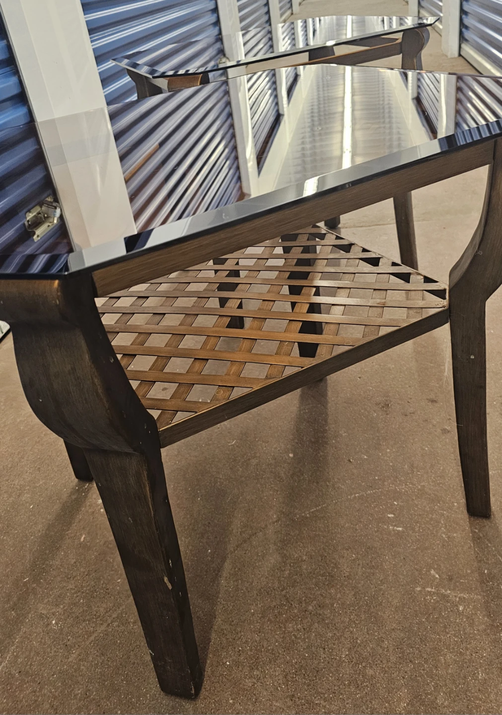 Set of 2 Glass Top Side Tables - photo 4