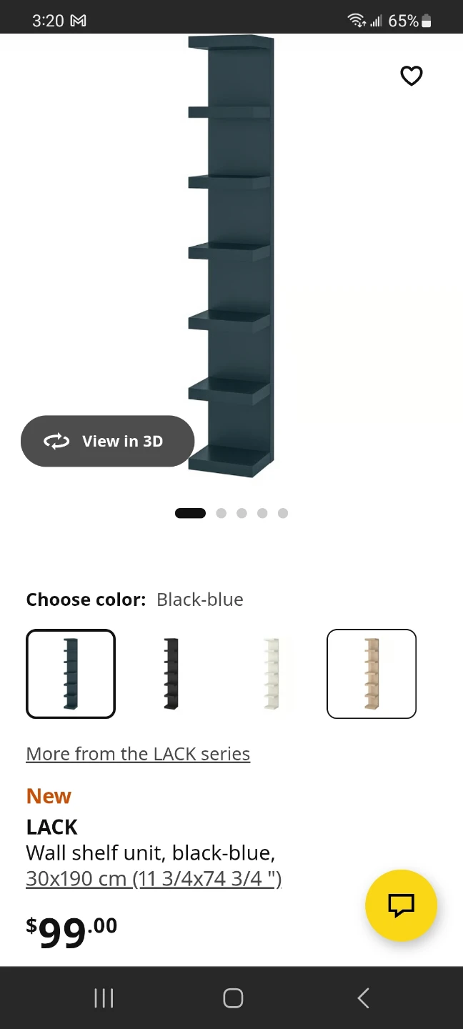 IKEA LACK Wall Shelf Unit - Black - photo 3