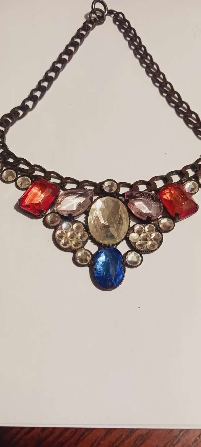 Statement Necklace with colorful rhinestones - photo 4