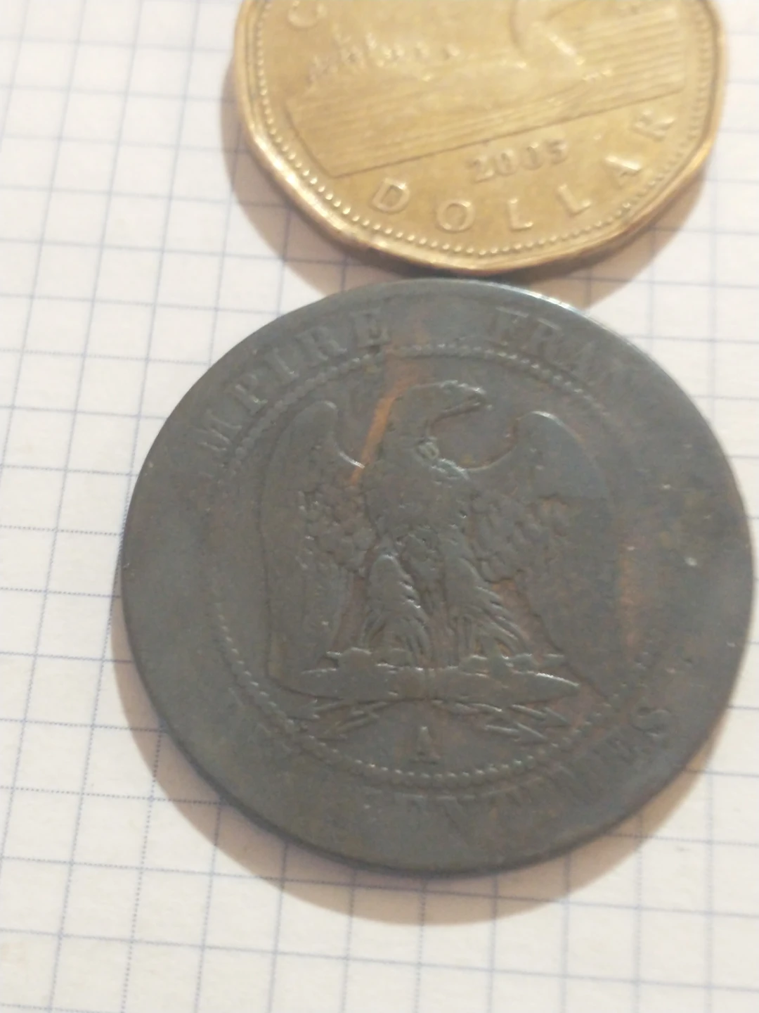 Napoleon III French Empire 10 Centime Coin - 1862 - photo 4