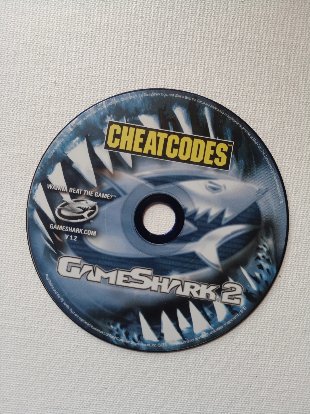 GameShark 2 CheatCodes Disc for PS2