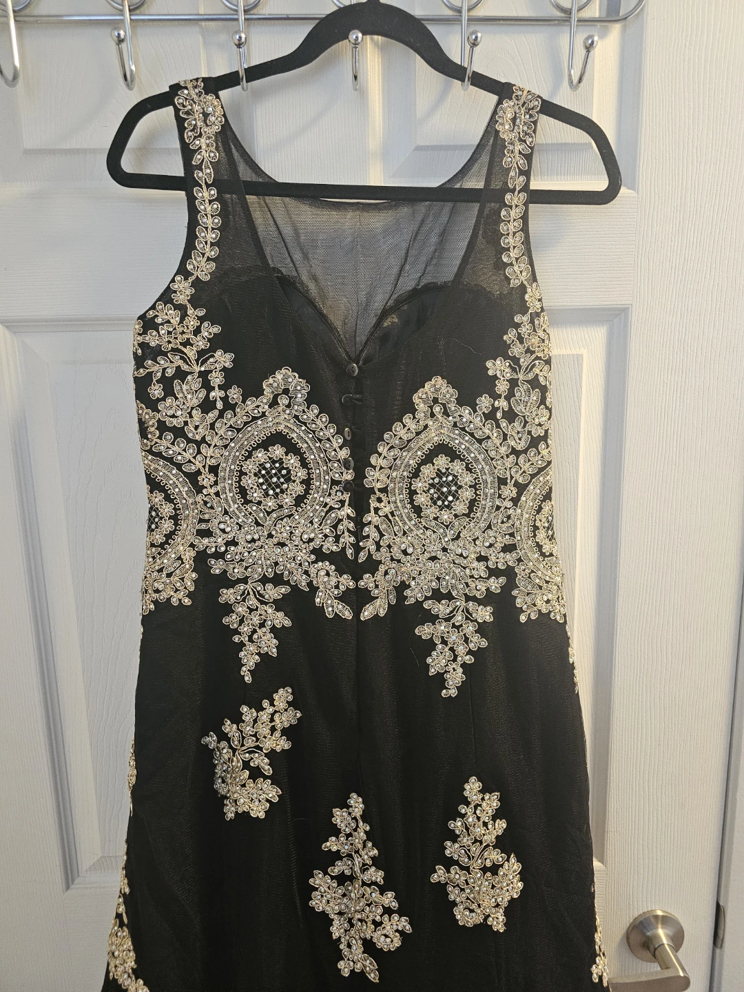 Black Beaded Formal Dress - photo 5