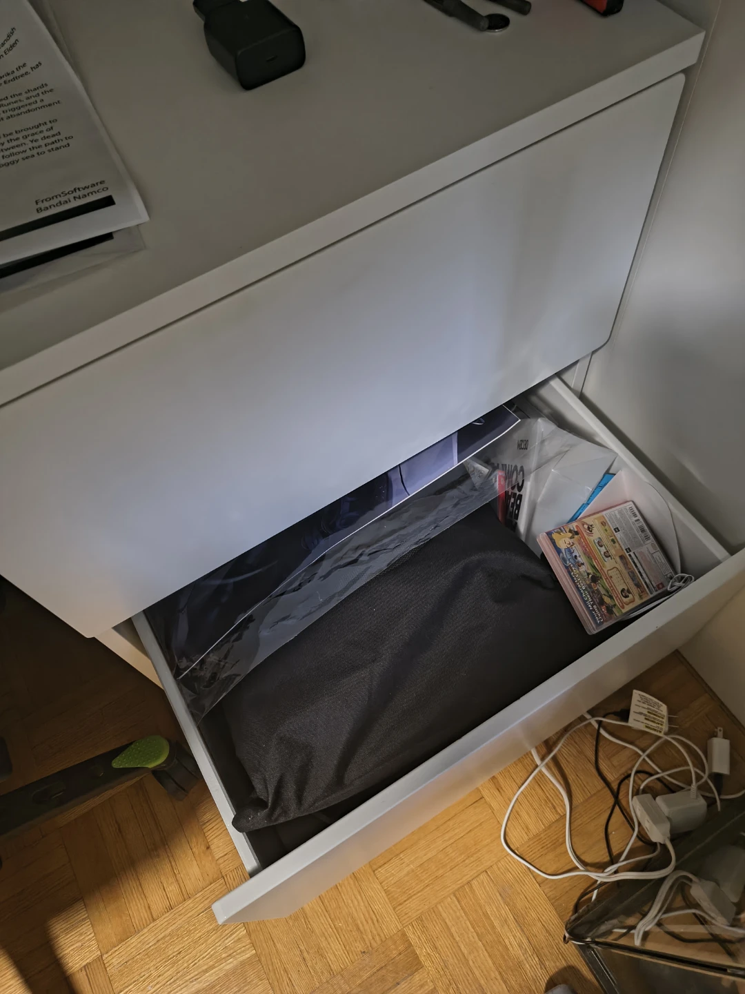 IKEA White Loft Bed with Desk and Storage - photo 5