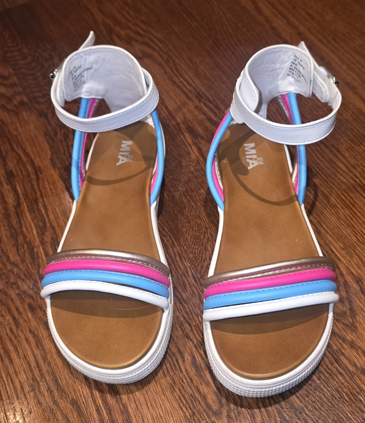 MIA Girls Multi-Color Strap Sandals