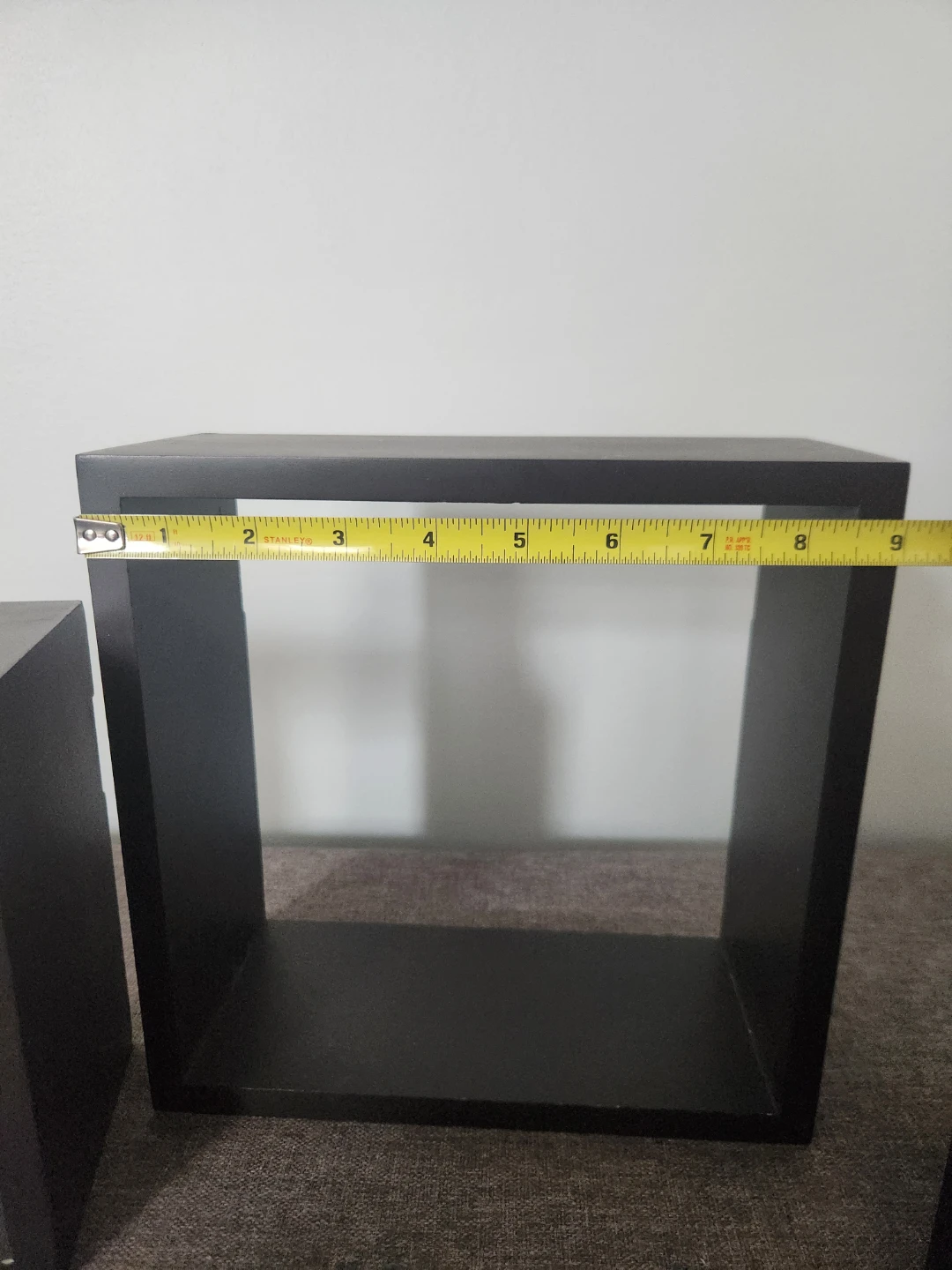 Set of 3 Black Cube Wall Shelves - photo 5