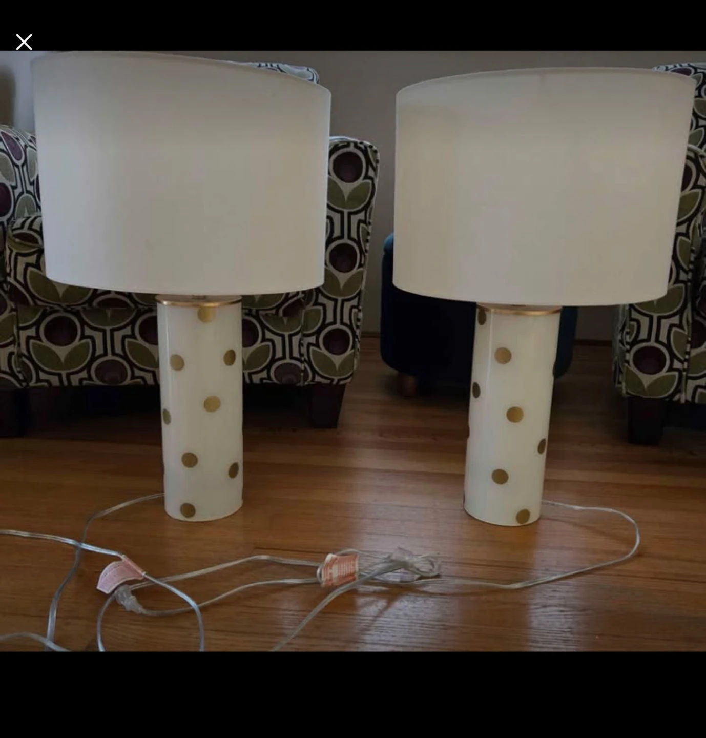 Kate Spade Polka Dot Table Lamps - Set of 2