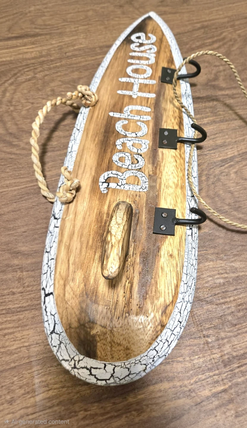 Wooden Beach House Wall Hanger