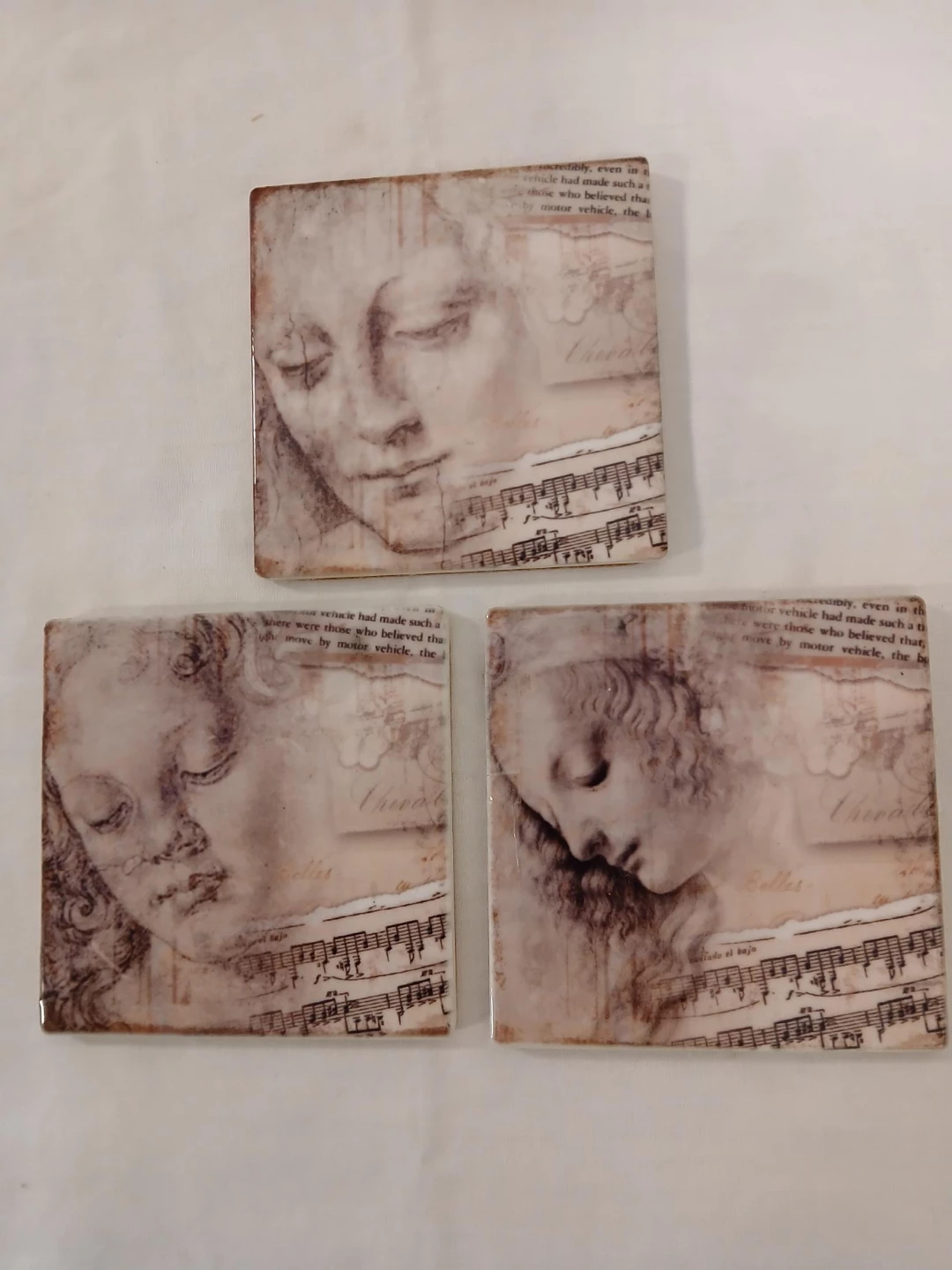 Set of 3 Artistic Coasters. Pick up only.